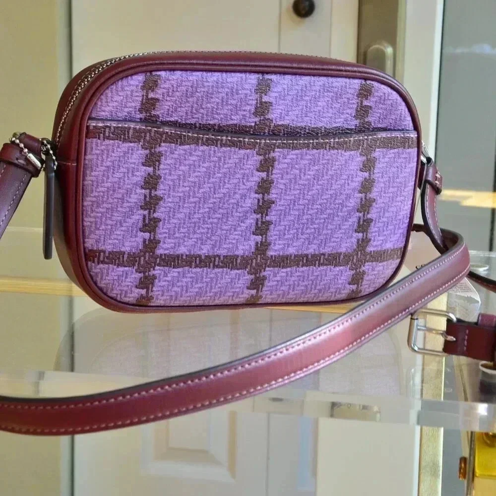 Coach CN758 Mini Jamie Camera Bag With Plaid Print